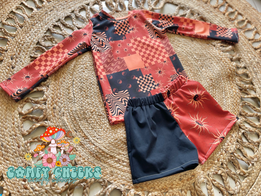 4T and rash guard & swim trunks