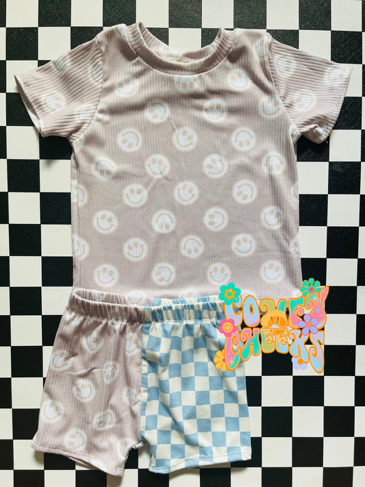 12/18m basic tee & split play shorts set