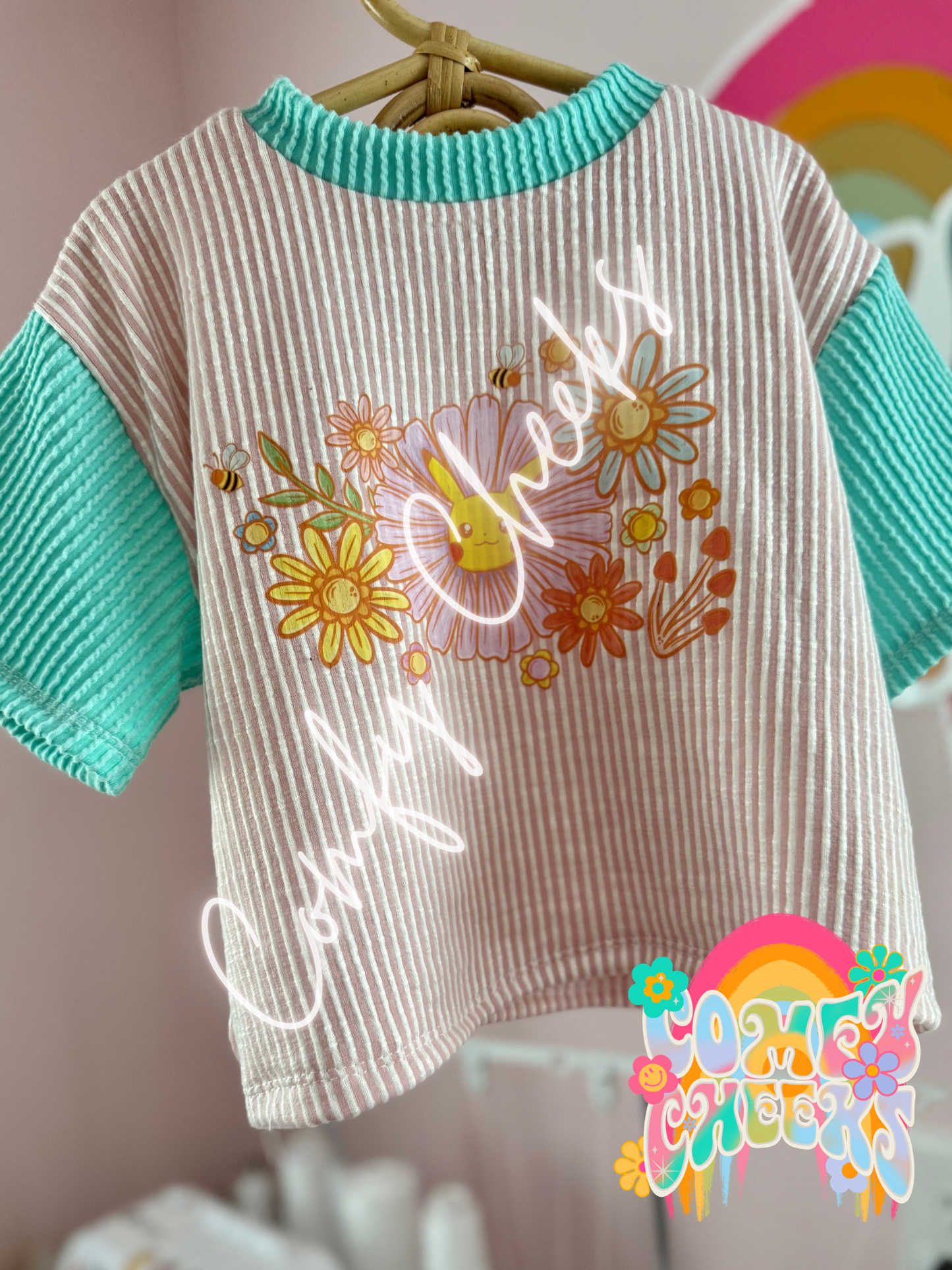 18/24m poke pink oversized tee